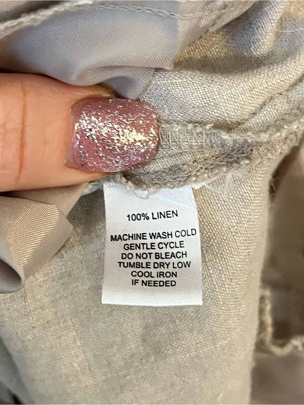LOFT Women’s Size 6 100% Linen Pants Natural Beige Coastal Quiet Luxury